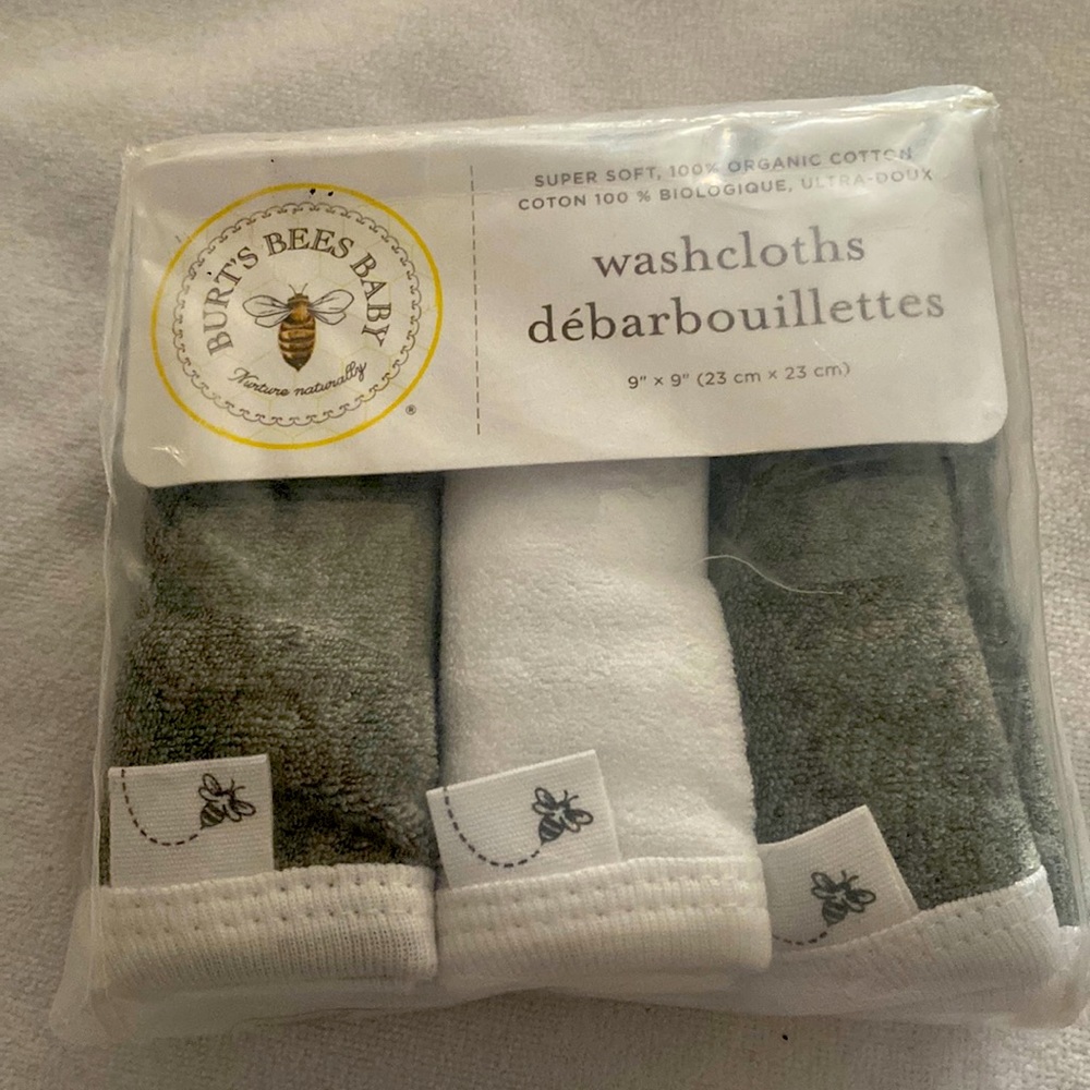 Burt’s bees baby washcloths